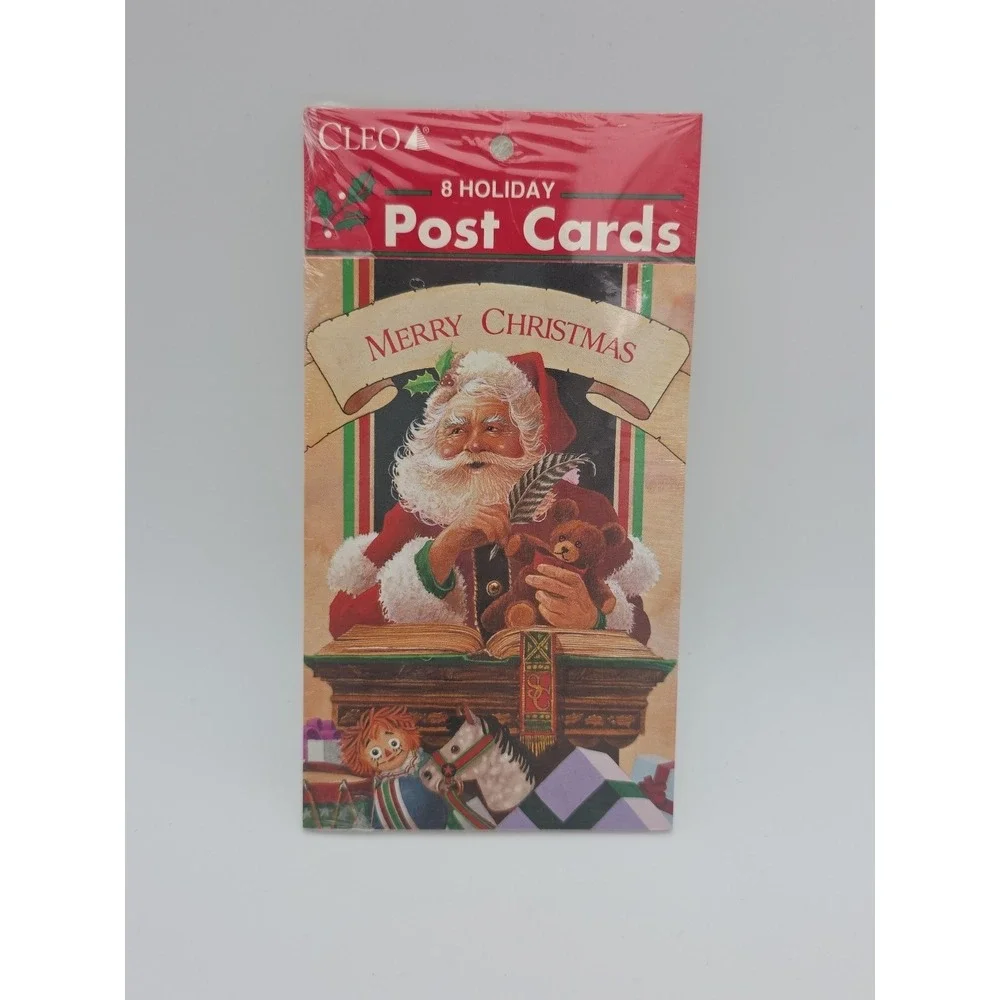 Vintage Gibson Christmas Postcards Santa Toys - 8 Cards Unopened